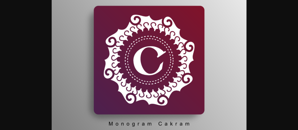 Monogram Cakram Font Poster 3