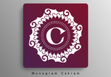 Monogram Cakram Font Poster 1