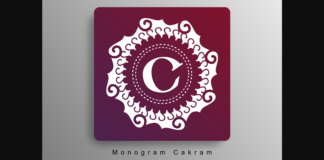 Monogram Cakram Font Poster 1