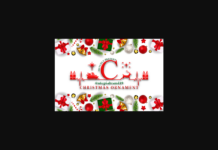Monogram Christmas Ornament Font Poster 1