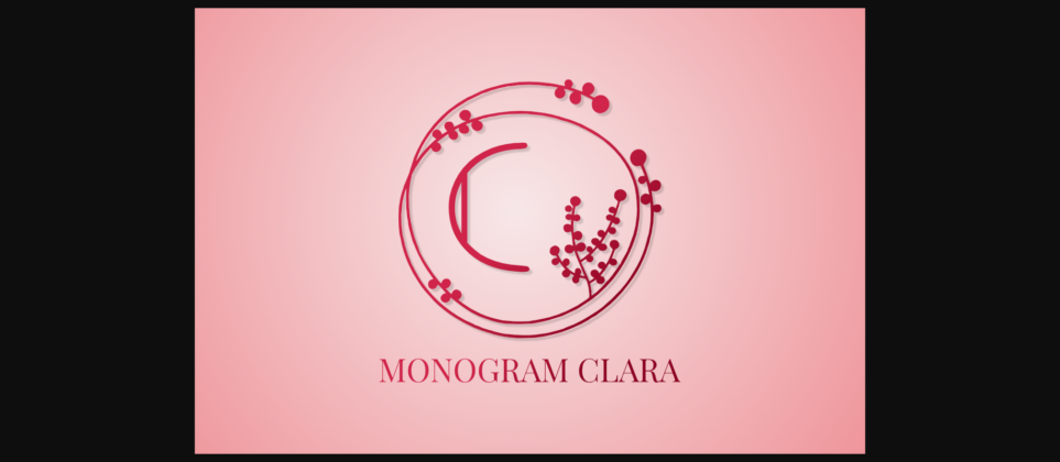 Monogram Clara Font Poster 3