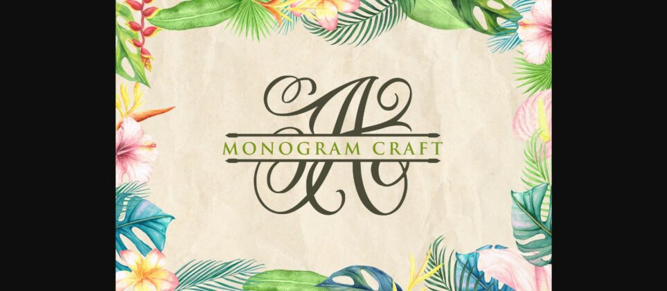 Monogram Craft Font Poster 3