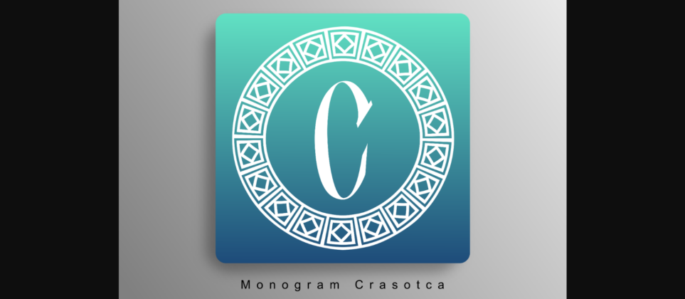 Monogram Crasotca Font Poster 3