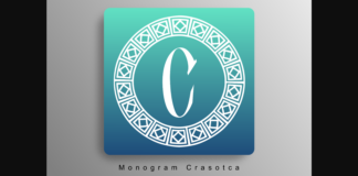Monogram Crasotca Font Poster 1