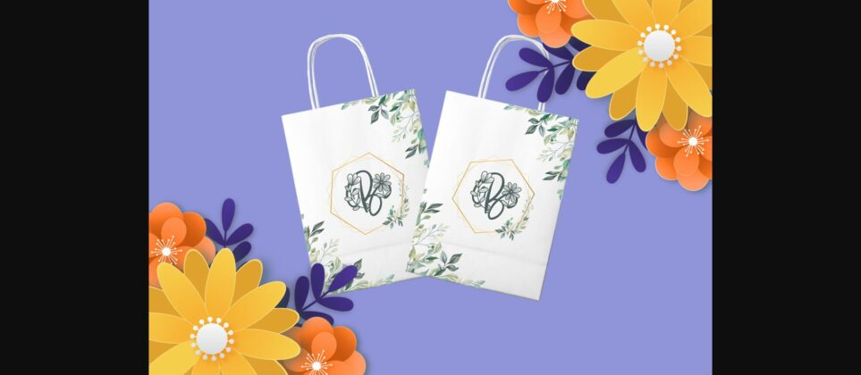 Monogram Daisy Font Poster 6