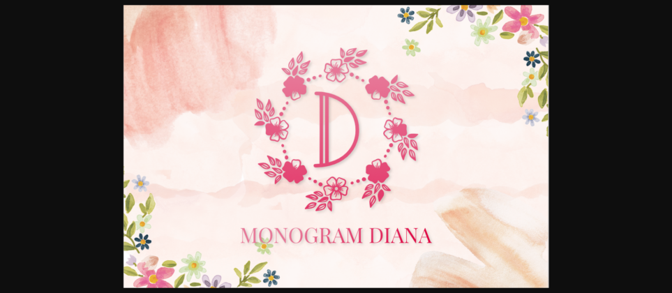 Monogram Diana Font Poster 3