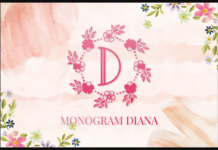 Monogram Diana Font Poster 1