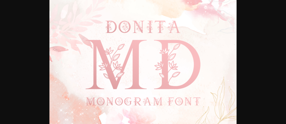 Monogram Donita Font Poster 3