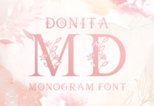 Monogram Donita Font Poster 1