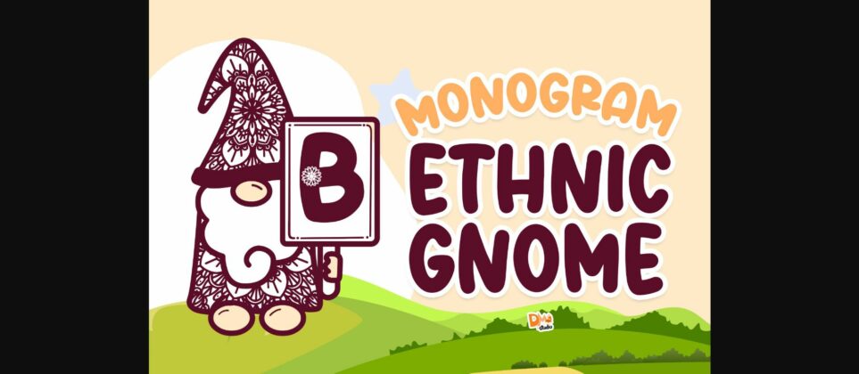 Monogram Ethnic Gnome Font Poster 3