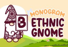Monogram Ethnic Gnome Font Poster 1