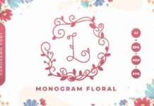 Monogram Floral Font Poster 1