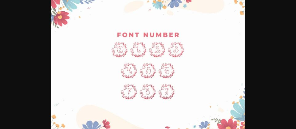 Monogram Floral Font Poster 7