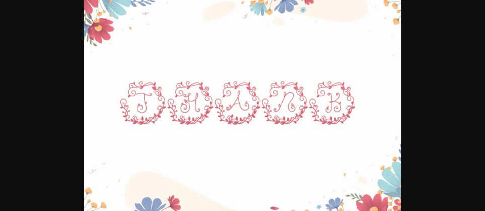 Monogram Floral Font Poster 8