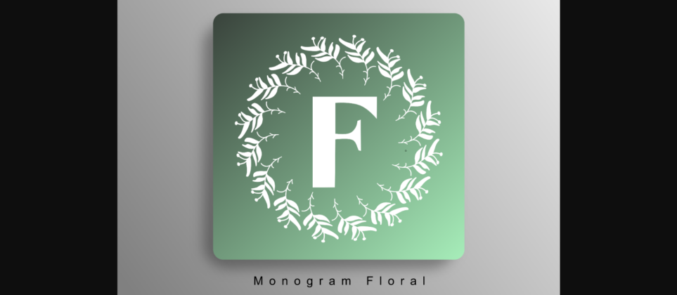 Monogram Floral Font Poster 3