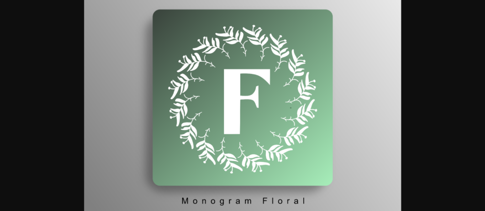 Monogram Floral Font Poster 1