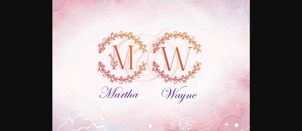 Monogram Floral Love Font Poster 5