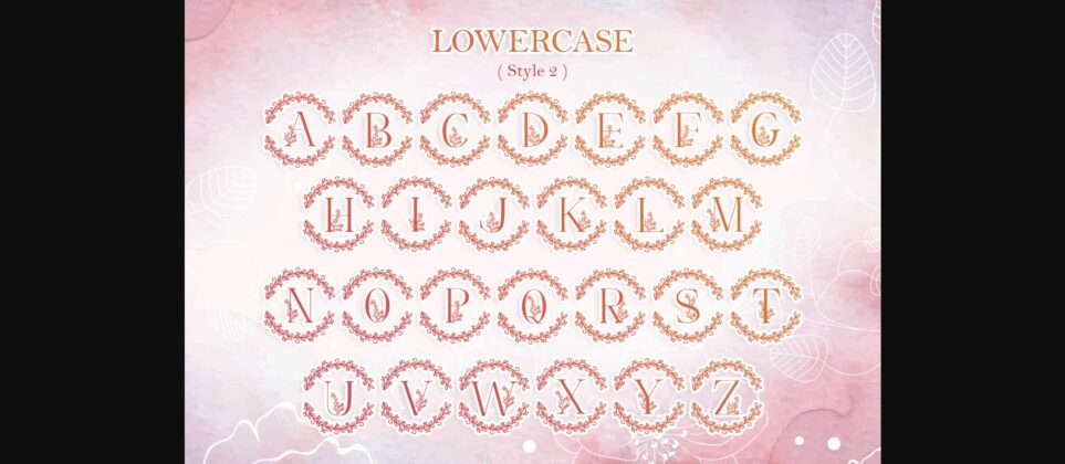 Monogram Floral Love Font Poster 9