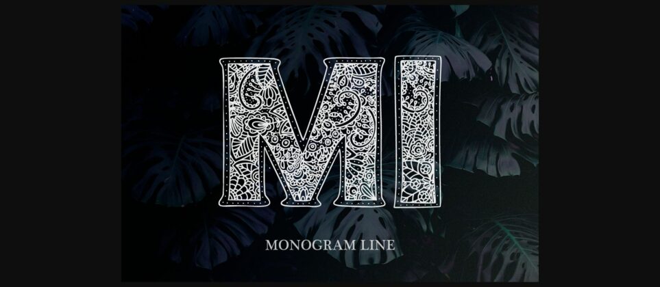 Monogram Font Family Font Poster 4