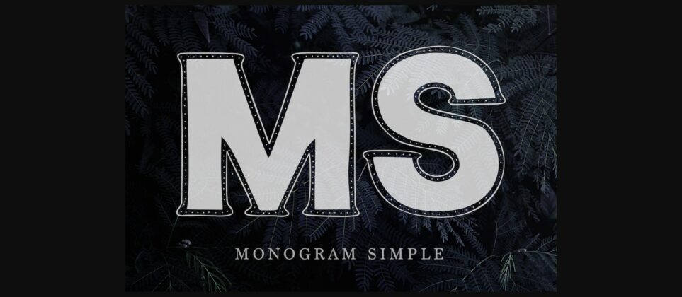 Monogram Font Family Font Poster 7