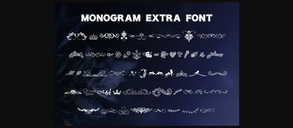 Monogram Font Family Font Poster 9