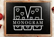 Monogram Font Poster 1