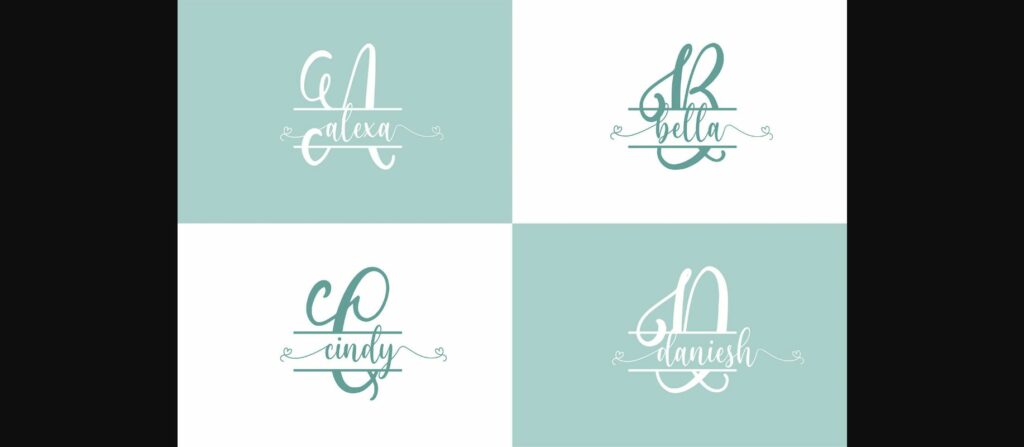 Monogram Font Poster 4