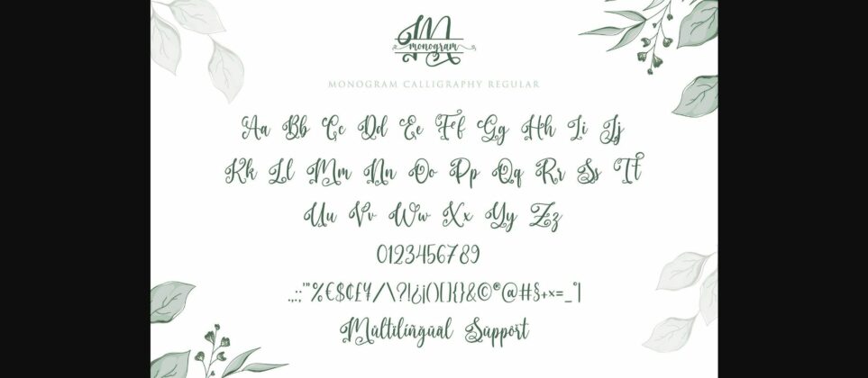 Monogram Font Poster 7