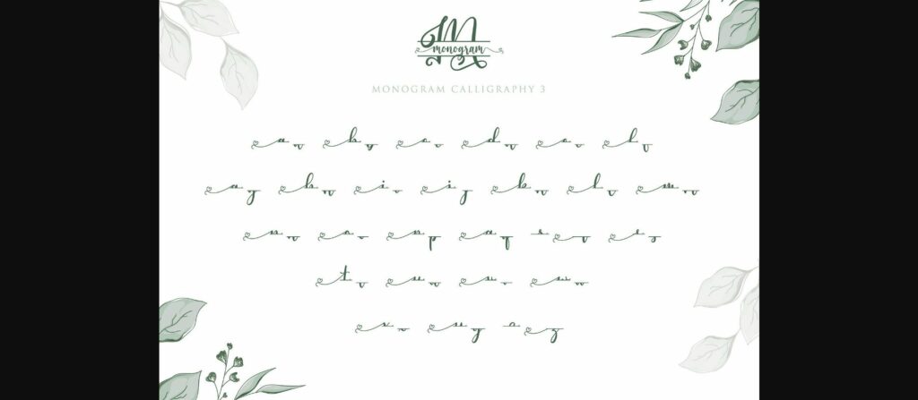 Monogram Font Poster 10