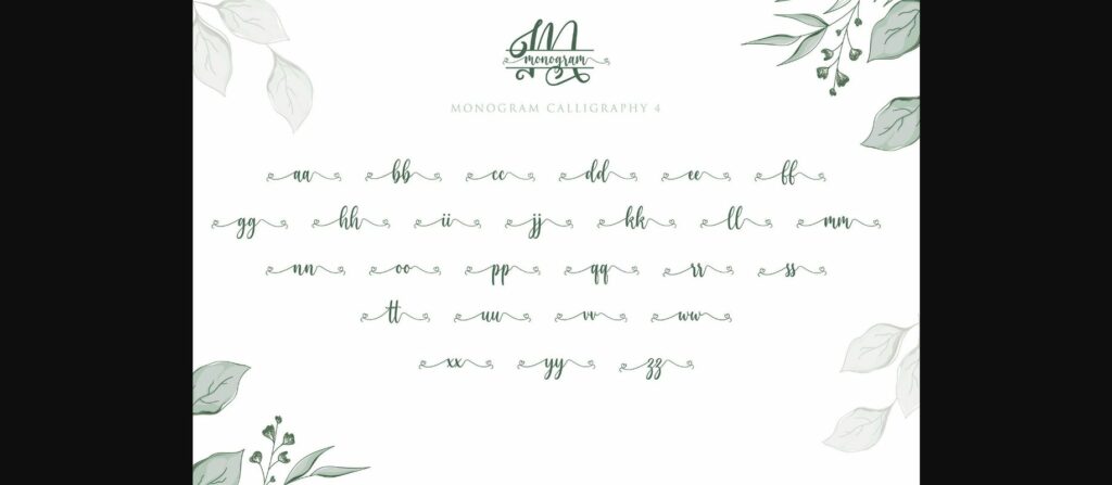 Monogram Font Poster 11