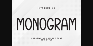 Monogram Font Poster 1