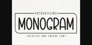 Monogram Font Poster 1