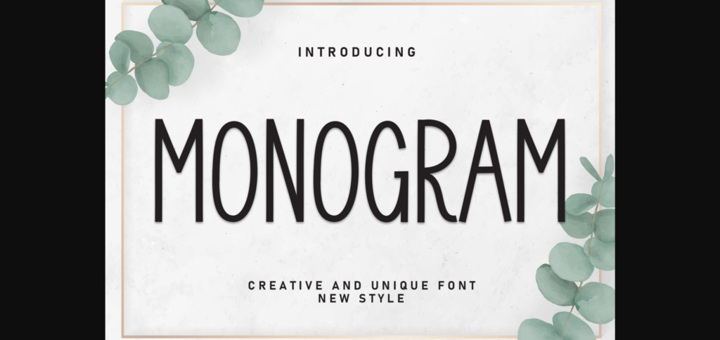 Monogram Font Poster 1