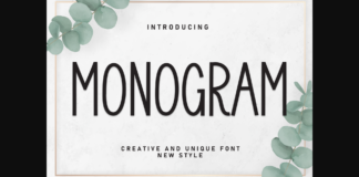 Monogram Font Poster 1