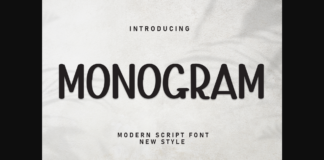 Monogram Font Poster 1