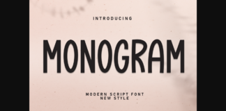 Monogram Font Poster 1