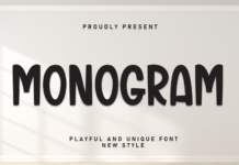 Monogram Font Poster 1