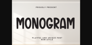 Monogram Font Poster 1