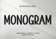 Monogram Font Poster 1