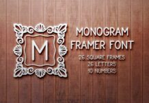 Monogram Framer Font Poster 1