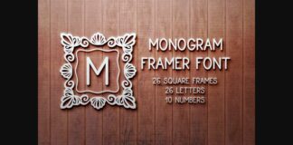 Monogram Framer Font Poster 1