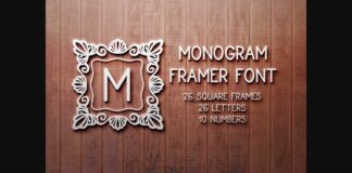 Monogram Framer Font Poster 1