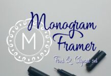 Monogram Framer Font Poster 1