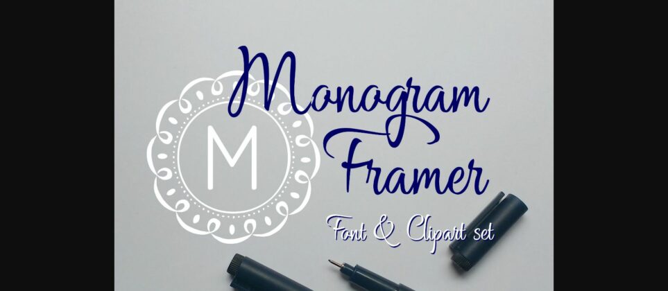 Monogram Framer Font Poster 1