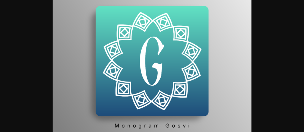Monogram Gosvi Font Poster 3