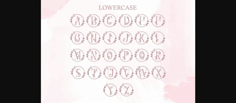 Monogram Handrawn Floral Font Poster 8