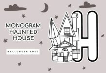 Monogram Haunted House Font Poster 1