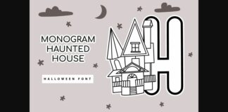 Monogram Haunted House Font Poster 1