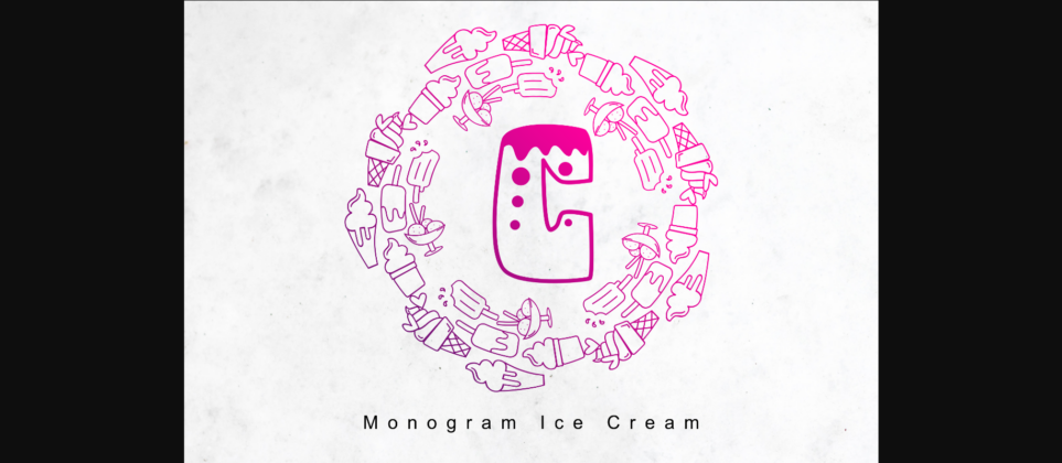 Monogram Ice Cream Font Poster 3