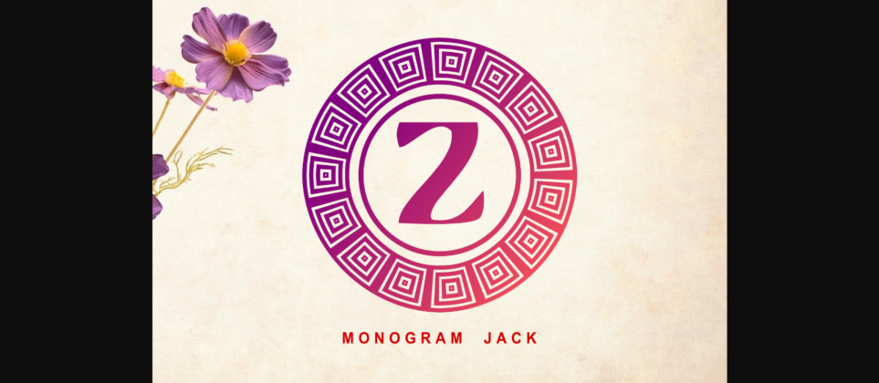 Monogram Jack Font Poster 5